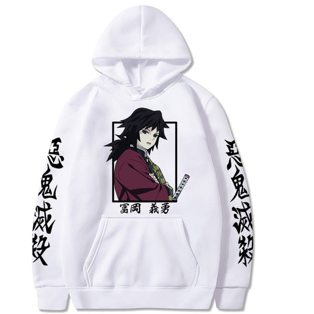 Sweat à Capuche Demon Slayer Giyu Tomioka blanc