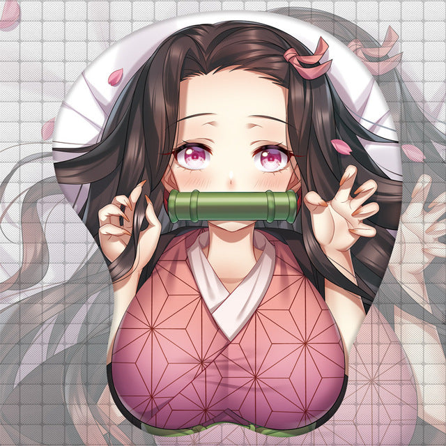 Tapis de Souris 3D Nezuko Demon Slayer boobs