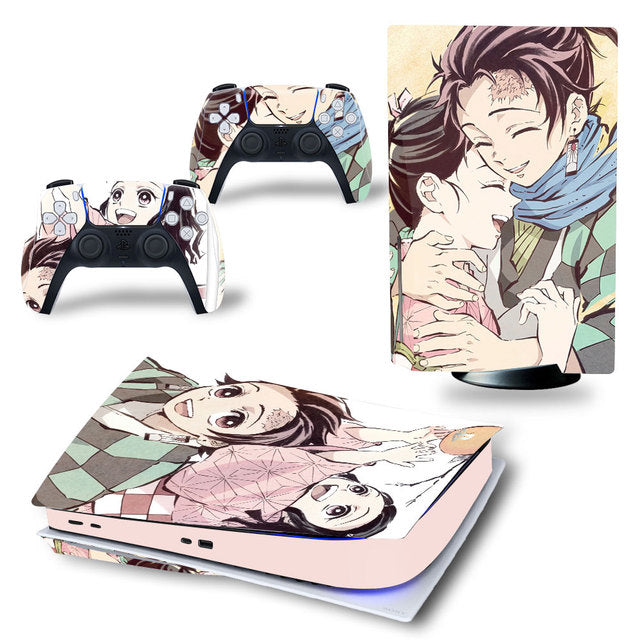 Tanjiro x Nezuko Demon Slayer PS5 Aufkleber