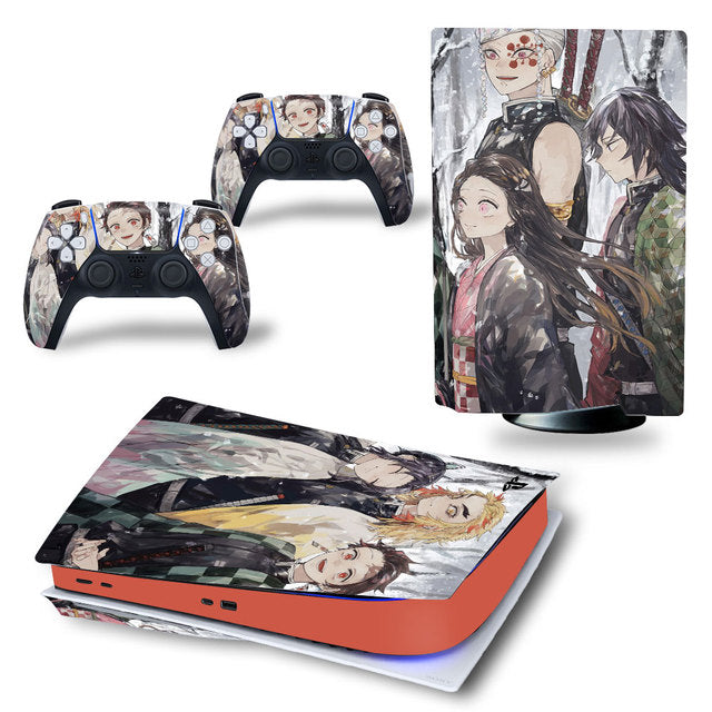 Adesivo Tanjiro &amp;amp; Friends Demon Slayer PS5