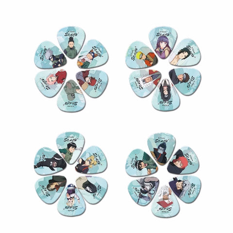 Naruto-Gitarrenplektren, 10er-Pack