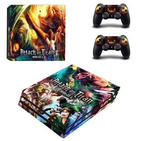 PS4 Pro Aufkleber Exploration Battalion Attack on Titan Aufkleber Playstation Konsole &amp; Controller