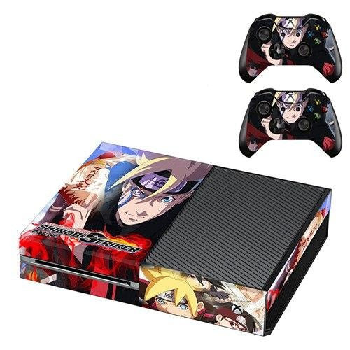 Sticker XboX Boruto & Sarada Uchiwa Autocollant Console & Manette Manga Naruto