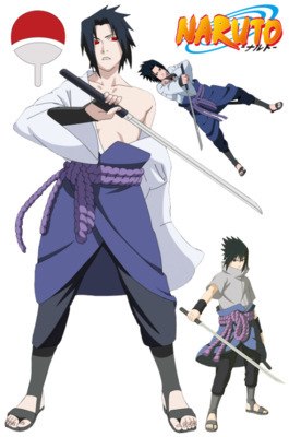 Pack de stickers Sasuke Uchiwa