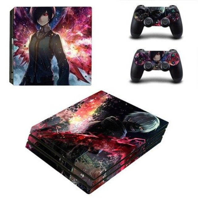 Sticker PS4 Tagune Touka x Ken Tokyo Ghoul Autocollant Playstation Console & Manette