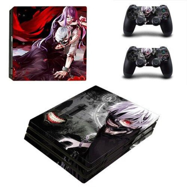 Sticker PS4 Rize et Ken Kaneki Tokyo Ghoul Autocollant Playstation Console & Manette