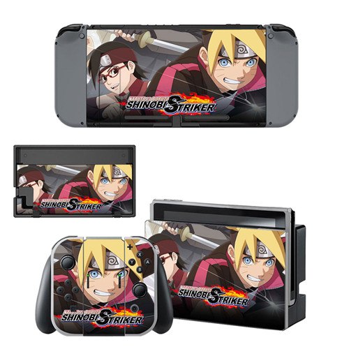 Adesivo per Nintendo Switch Adesivo per console e controller Naruto "Boruto e Sarada".