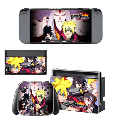Sticker Nintendo Switch "Personnages Boruto" Naruto Autocollant Console &amp; Manette