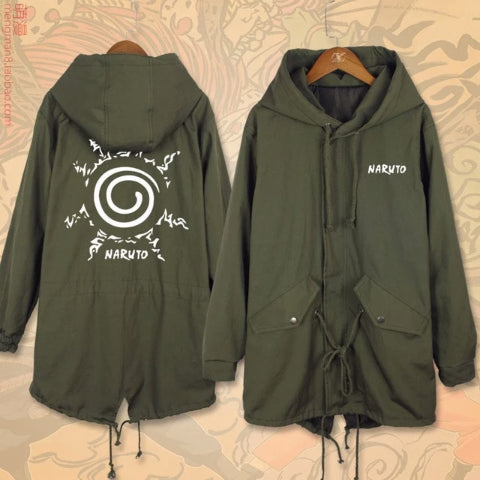 Veste Uchiha Sharingan (2 Coloris) Naruto Adulte Homme Femme Hiver Mi Saison Capuche Manga Manteau Blouson