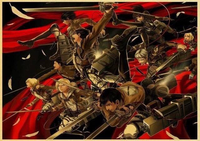 Poster Personnages Attaque des Titans