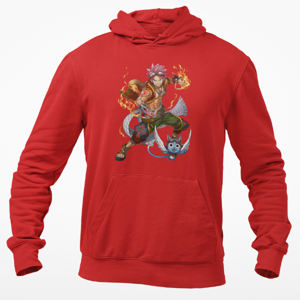 Sweat Happy et Natsu Fairy Tail rouge