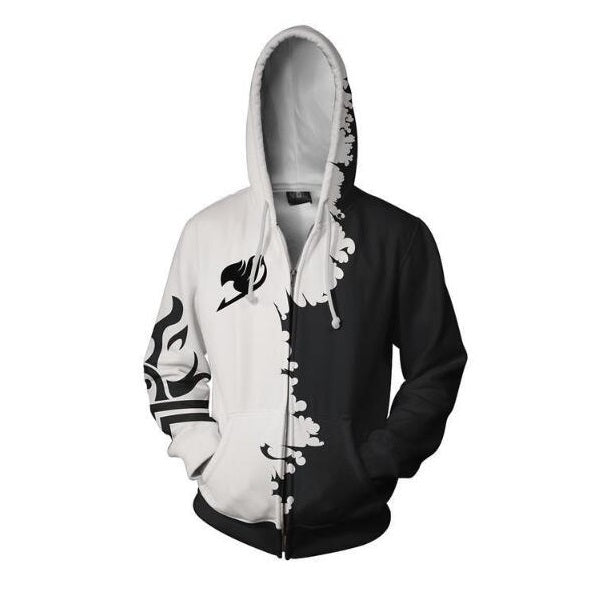 Sweat à Capuche Manga Fairy Tail Adulte Homme Femme Longues Manches