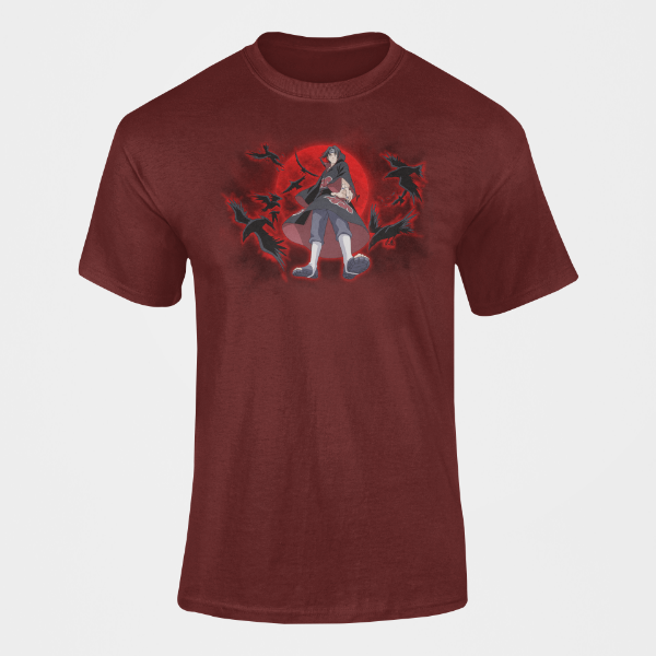 T-shirt Itachi Uchiha Adulte bordeaux