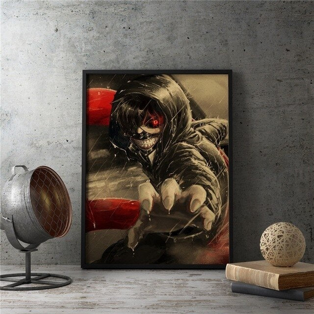 Tableau Tokyo Ghoul Ken Combat Cadre Toile