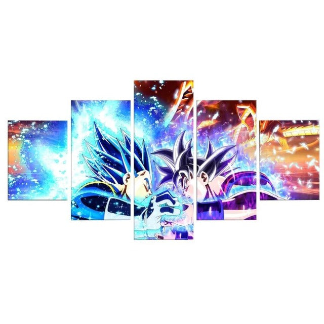 Tableau Goku vs Vegeta Dragon Ball Super Cadre Toile